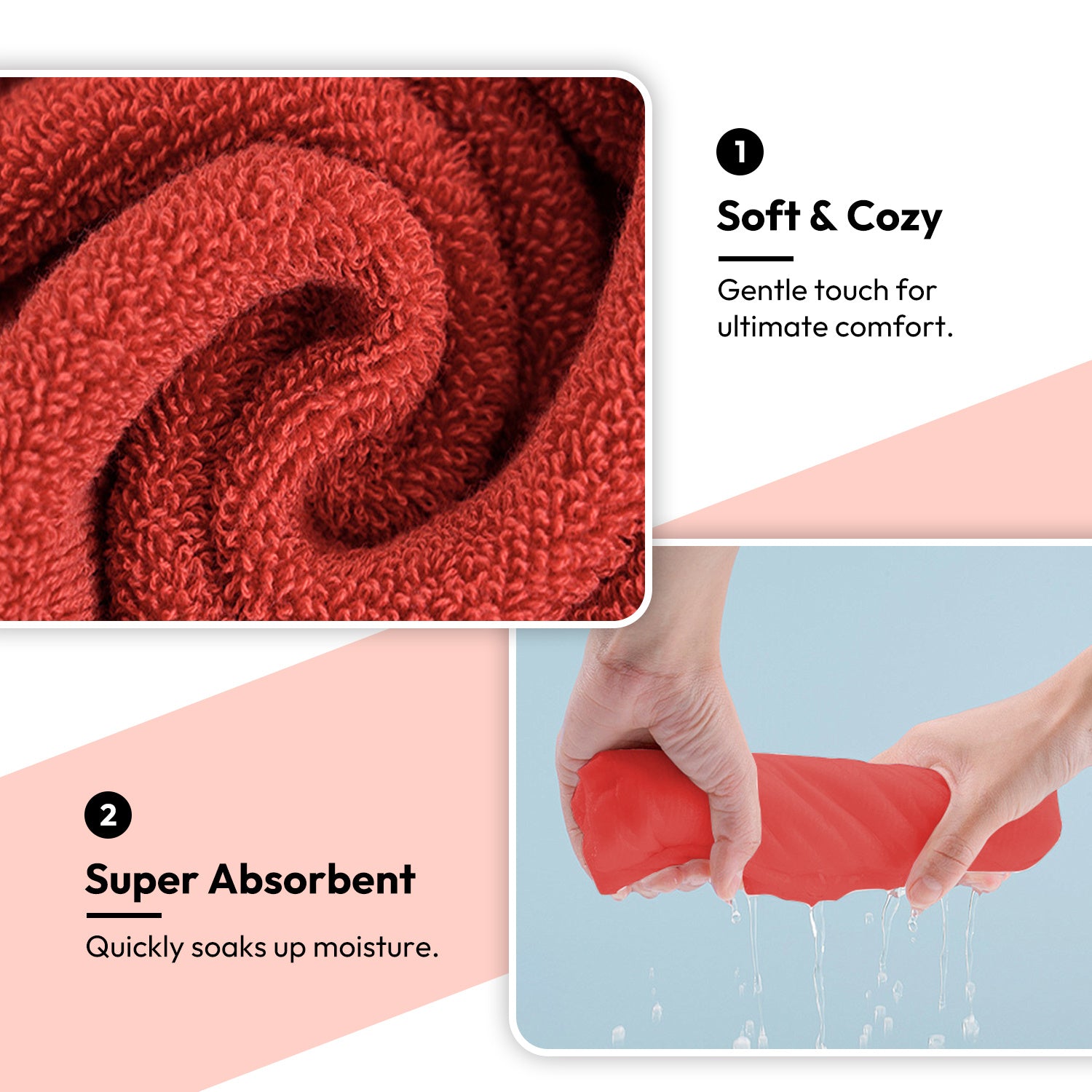 4Pcs Extra Large 31 x 61 Inches Cotton Bath Towels, 100% Cotton, Bigger & Lighter, Faster Drying, Lighter Weight, Super Soft and Absorbent, Perfect Bathroom Towels