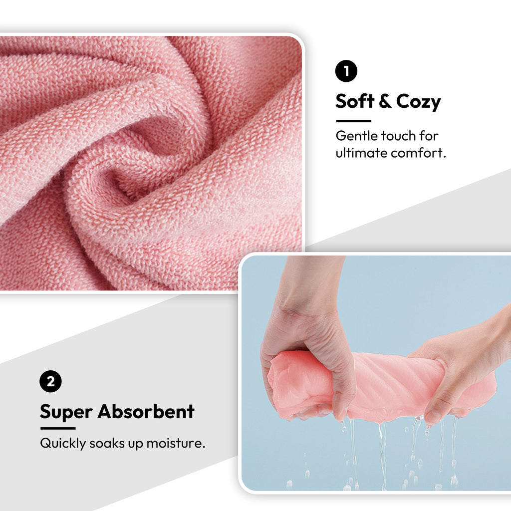 4Pcs Extra Large 31 x 61 Inches Cotton Bath Towels, 100% Cotton, Bigger & Lighter, Faster Drying, Lighter Weight, Super Soft and Absorbent, Perfect Bathroom Towels