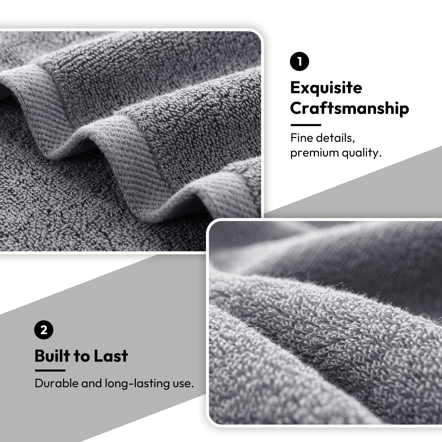 4Pcs Extra Large 31 x 61 Inches Cotton Bath Towels, 100% Cotton, Bigger & Lighter, Faster Drying, Lighter Weight, Super Soft and Absorbent, Perfect Bathroom Towels