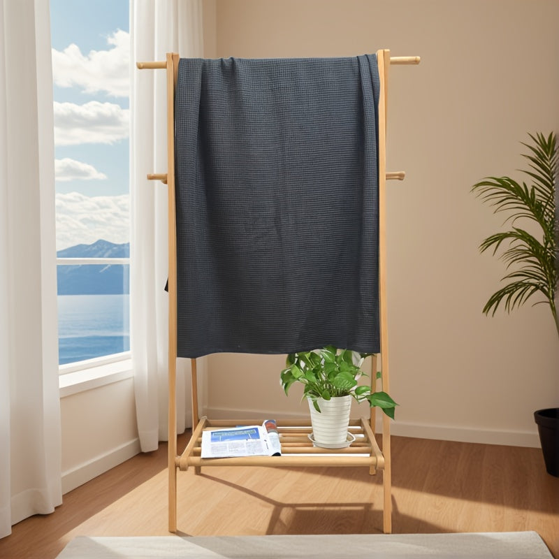 High-Quality 100% Linen Waffle Bath Towel, Ultra-Soft, Lightweight, Highly Absorbent, Quick-Drying Towel Suitable for Bathrooms, Gyms, Showers, Hotels, And Upscale Spas.