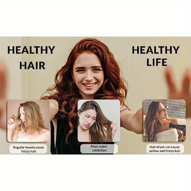 Curly Hair Towel - Soft Pink Turban Wrap for Curly & Wavy Hair