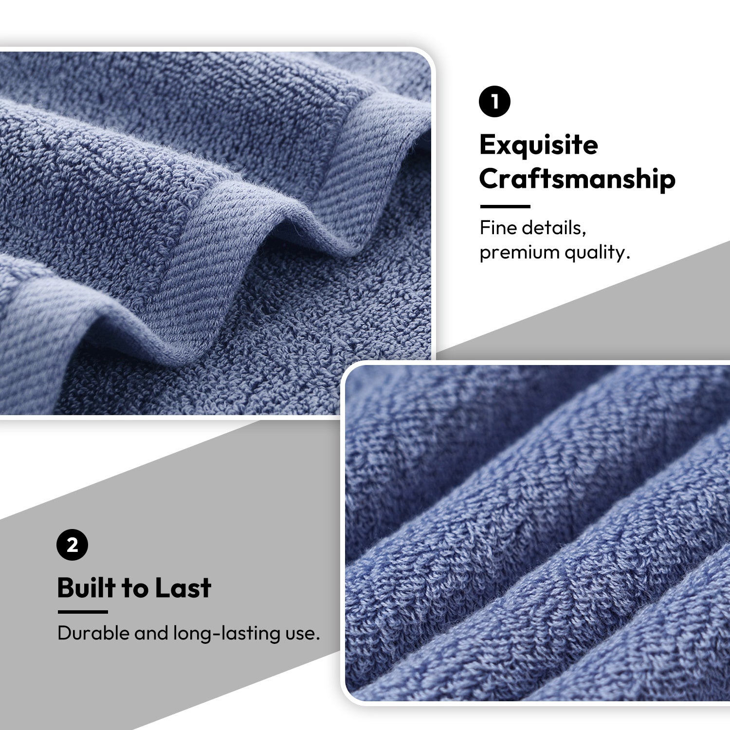 4Pcs Extra Large 31 x 61 Inches Cotton Bath Towels, 100% Cotton, Bigger & Lighter, Faster Drying, Lighter Weight, Super Soft and Absorbent, Perfect Bathroom Towels