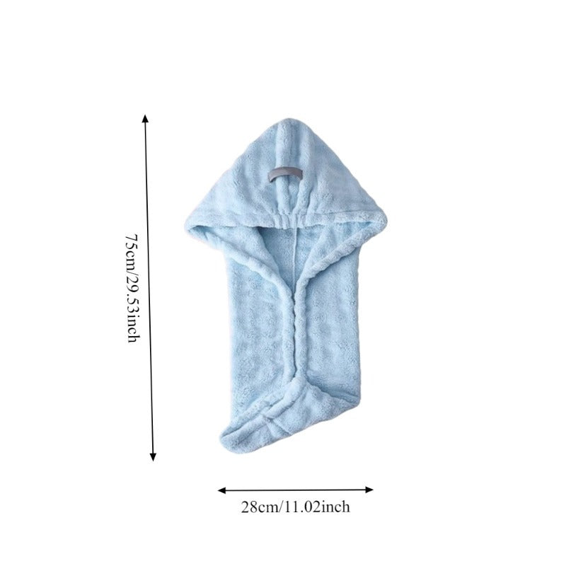 Women'S Wide Tail Design | Thickened Drying Cap for Autumn and Winter, High Absorbency and Quick Drying, Ideal for Home and Travel Use with Curly, Long, and Thick Hair