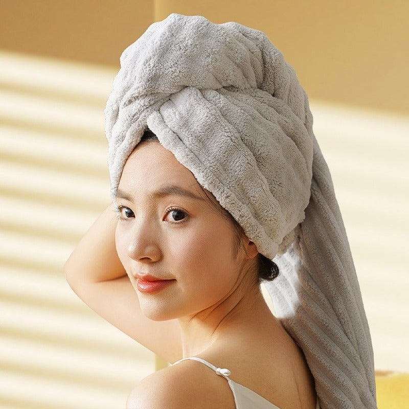2026 Super Absorbent Quick Dry Hair Cap | New Thickened Ladies Shower Cap, Dry Hair Towel, Wash Hair Bag, Head Towel, Fabric, Curl Enhancing