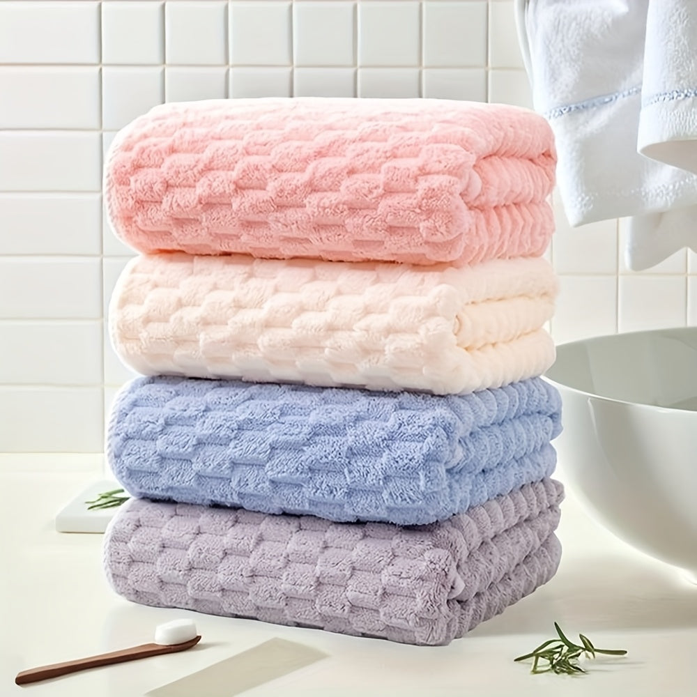 4-Pack Cloud Pattern Bath Towels | 27.56x55.12 inch, Soft, Absorbent, Non-Shedding Microfiber, Ideal for Hotels, Travel, Outdoor Activities, Home Use, Bathing & Facial Cleansing, Wash Cloths