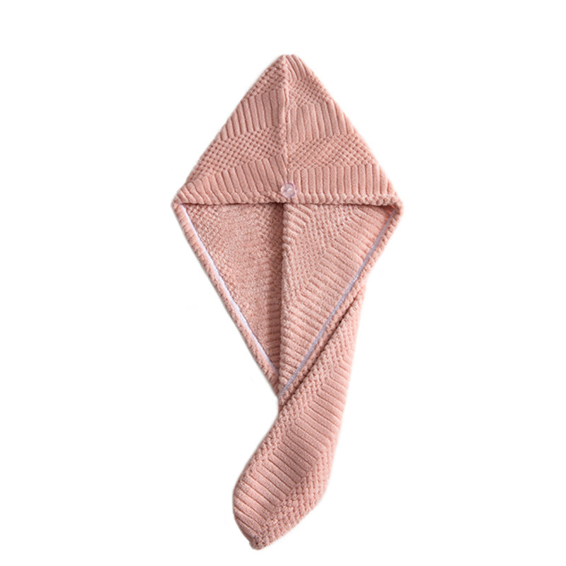 2026 New Auspicious Grid Water-Absorbing Dry Hair Cap | Fabric, Quick Drying, Curl Enhancing, Ideal for Household Use, Does Not Harm Hair