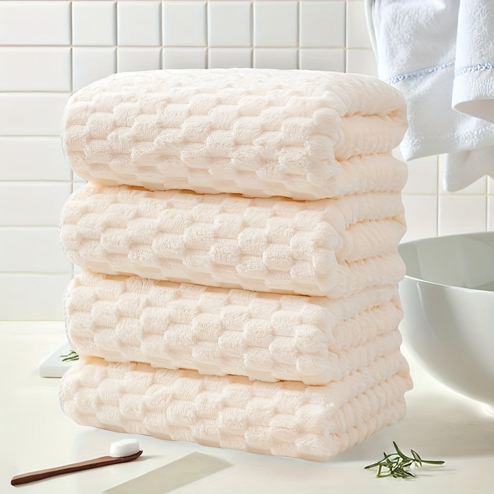4-Pack Cloud Pattern Bath Towels | 27.56x55.12 inch, Soft, Absorbent, Non-Shedding Microfiber, Ideal for Hotels, Travel, Outdoor Activities, Home Use, Bathing & Facial Cleansing, Wash Cloths