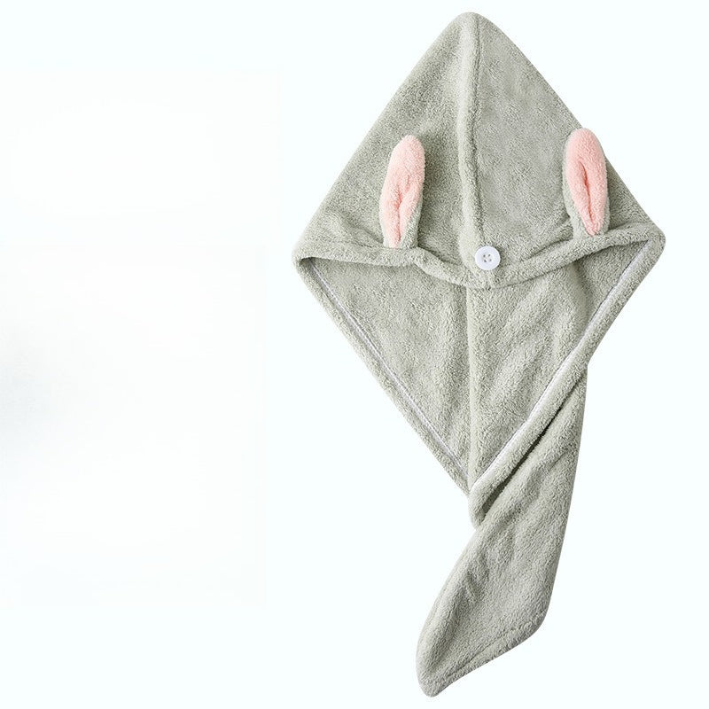 Japanese Korean Rabbit Ear Hair with Microfiber & Coral - Cute Bunny Ear Bath Suitable for, Swim Spa Shower, Anime