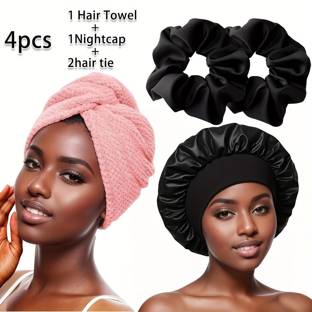 1\u002F4pcs Microfiber Hair Towel, 300GSM Soft Hair Drying Cap, Simple Solid Color Hair Towel for Bathroom, Super Absorbent Hair Wrap Towel for Curls, Anti-Frizz Hair Turban for Wet Hair, Bathroom Essentials, Bathroom Accessories