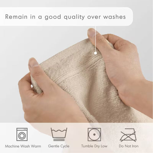 12pcs Quick Dry 100% Towel Set Beige