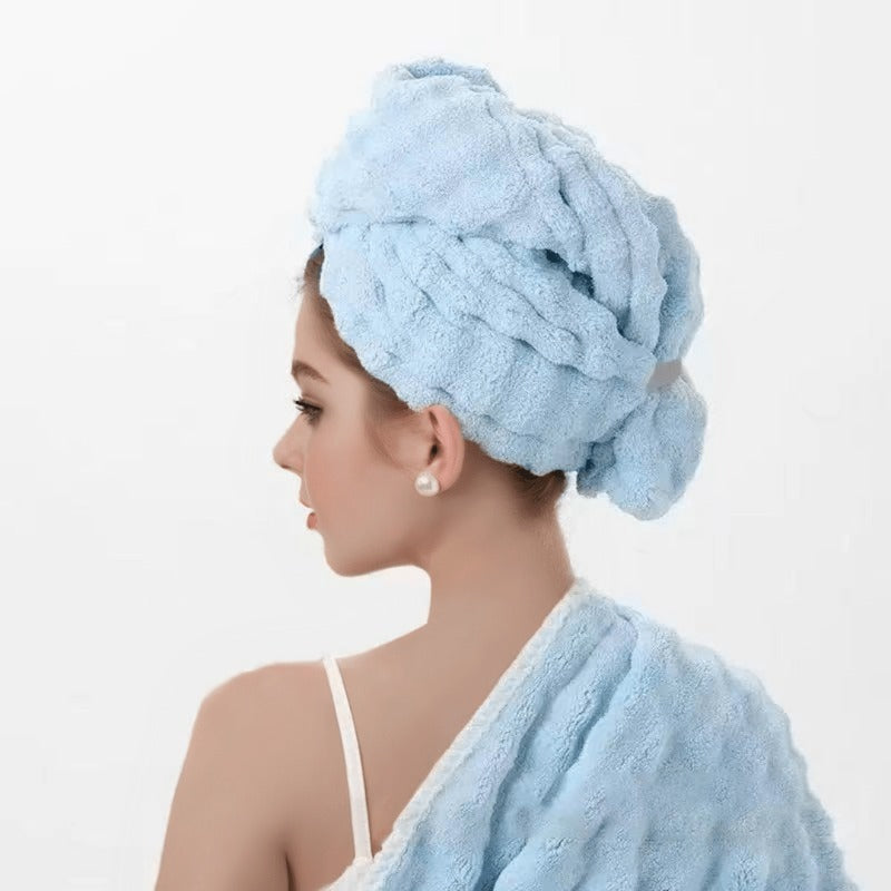 Women'S Wide Tail Design | Thickened Drying Cap for Autumn and Winter, High Absorbency and Quick Drying, Ideal for Home and Travel Use with Curly, Long, and Thick Hair