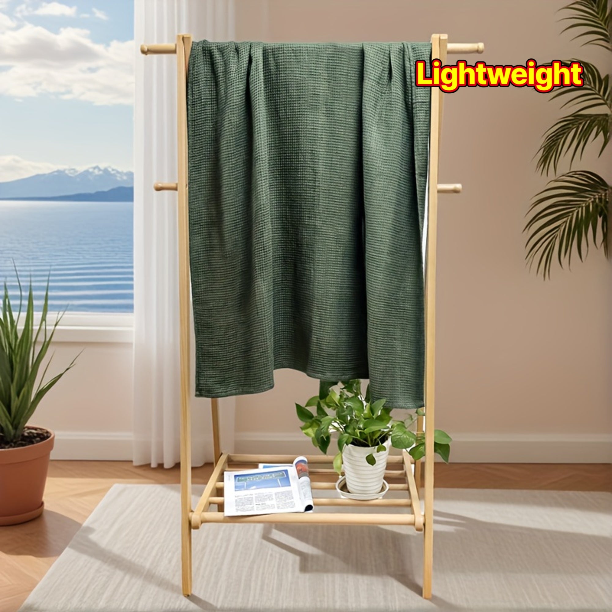 High-Quality 100% Linen Waffle Bath Towel, Ultra-Soft, Lightweight, Highly Absorbent, Quick-Drying Towel Suitable for Bathrooms, Gyms, Showers, Hotels, And Upscale Spas.