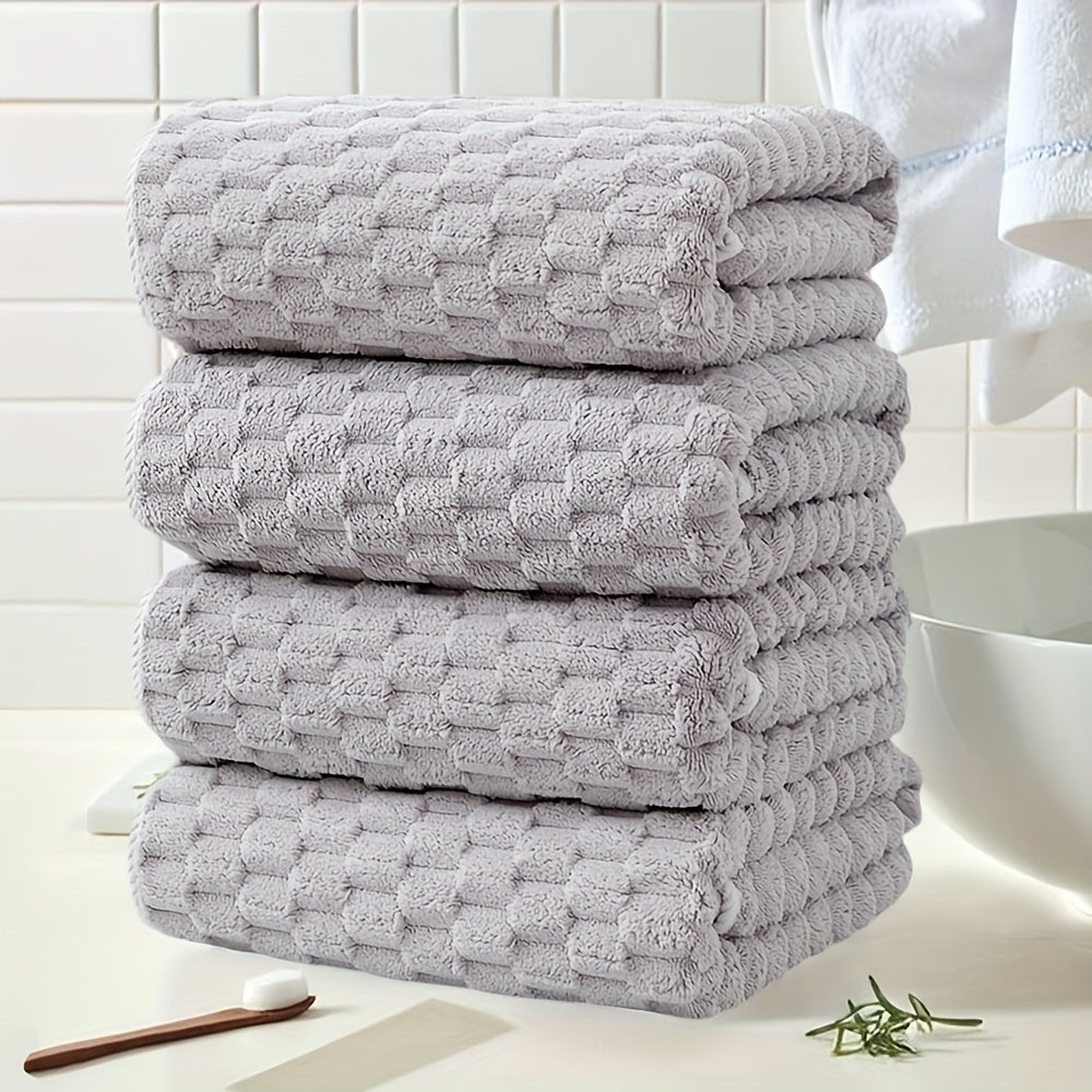 4-Pack Cloud Pattern Bath Towels | 27.56x55.12 inch, Soft, Absorbent, Non-Shedding Microfiber, Ideal for Hotels, Travel, Outdoor Activities, Home Use, Bathing & Facial Cleansing, Wash Cloths