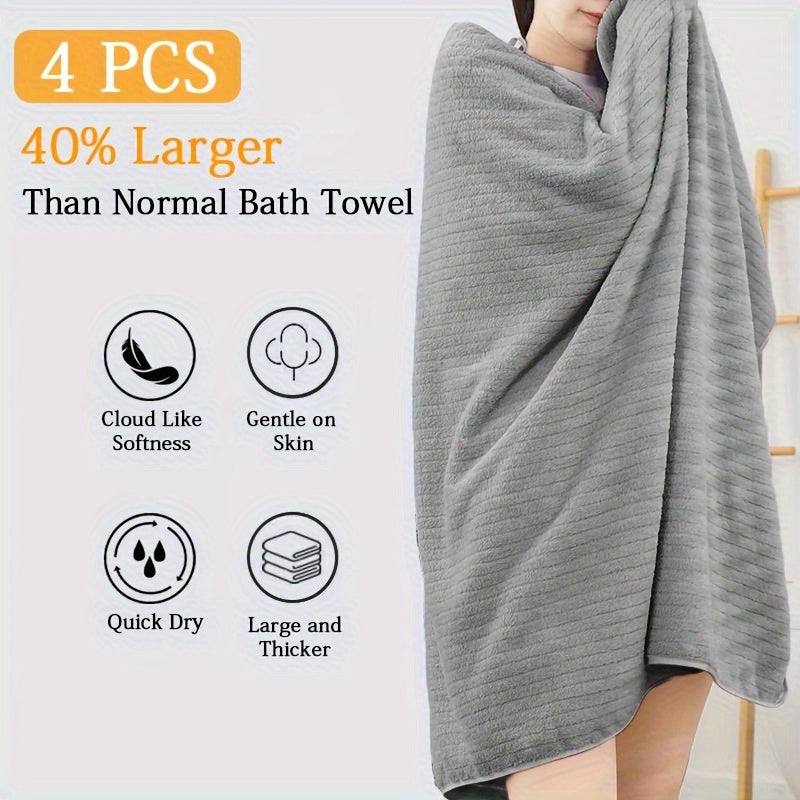 4 Pack XL Bath Towels 4 Pack Oversized Bath Towels Set, 35\