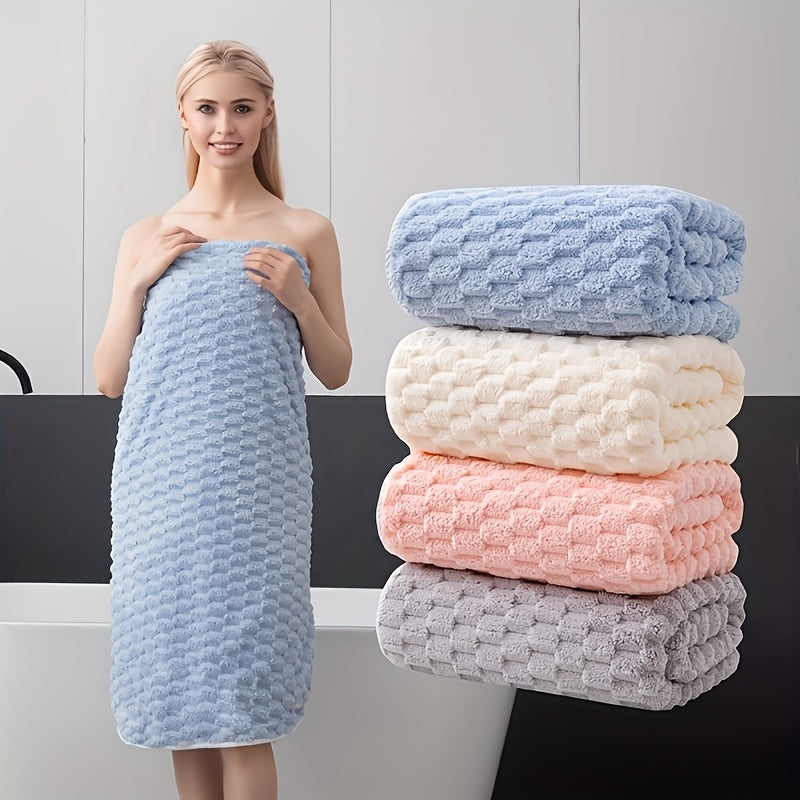 4-Pack Cloud Pattern Bath Towels | 27.56x55.12 inch, Soft, Absorbent, Non-Shedding Microfiber, Ideal for Hotels, Travel, Outdoor Activities, Home Use, Bathing & Facial Cleansing, Wash Cloths