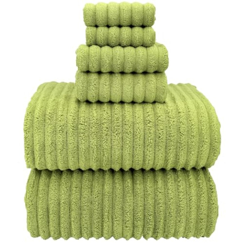 39x78 Inches Oversized Bath Sheets Towels Set of 6 Extra Large Towels for Bathroom Luxry Plush Er Soft Absorbent Stripe Hanging Loop Microfiber 80% Sage Green6