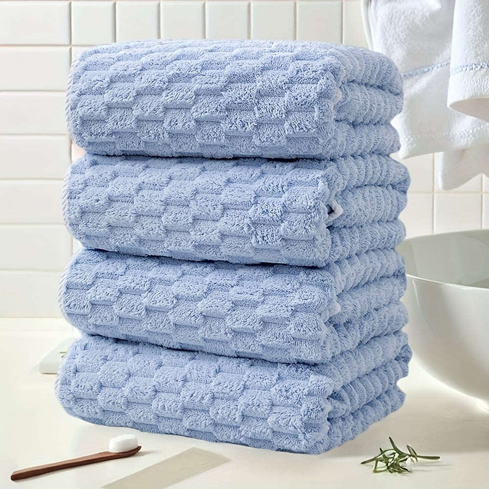 4-Pack Cloud Pattern Bath Towels | 27.56x55.12 inch, Soft, Absorbent, Non-Shedding Microfiber, Ideal for Hotels, Travel, Outdoor Activities, Home Use, Bathing & Facial Cleansing, Wash Cloths