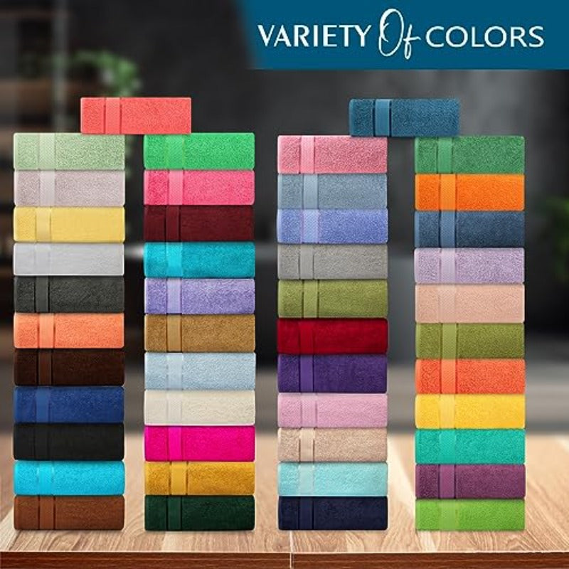 Luxury Bath Towels Set-100% - 2 Bath 2 Hand and 2 Washcloths - Large Premium Thick Fluffy Absorbent Quick Dry Soft and Plush - 6pcs Luxury Bathroom Towels - Golden\u002Fgold