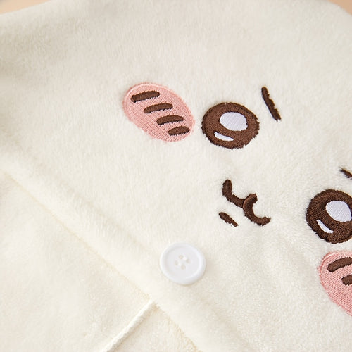 1pc MINISO 1pc Chiikawa, Usagi & Hachiware Plush Drying Cap - Thickened Aseptic 3D Hair Cap Suitable for s, Cute Anime Character Hair Dryer Accessory