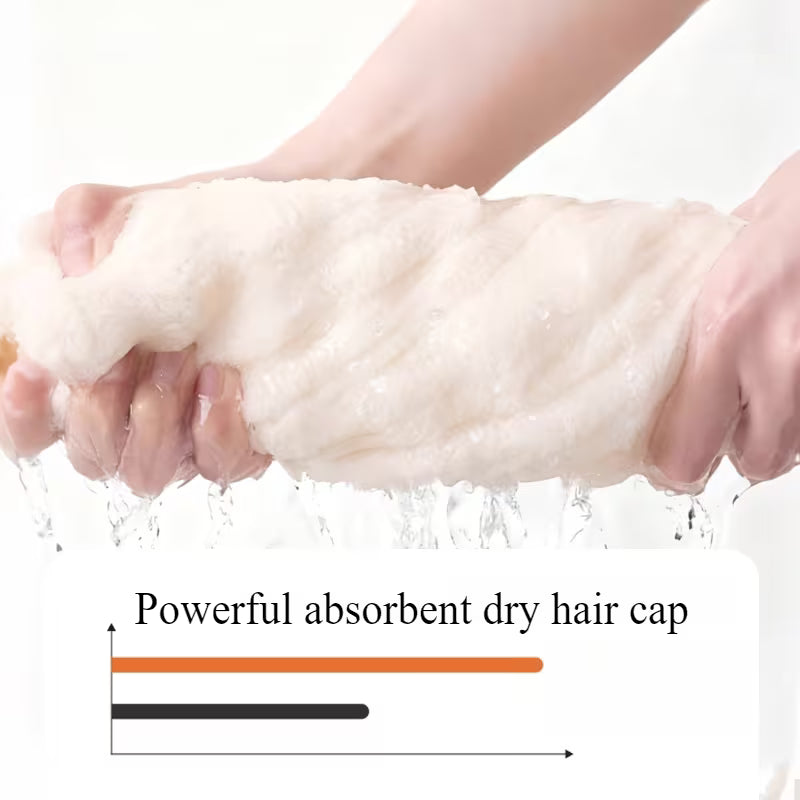 3pcs Head-mounted Absorbent Dry Hair Cap, Warm Absorbent Head Cover After Bathing in Winter, Portable Travel Hotel Accommodation Dry Hair Absorbent Cap