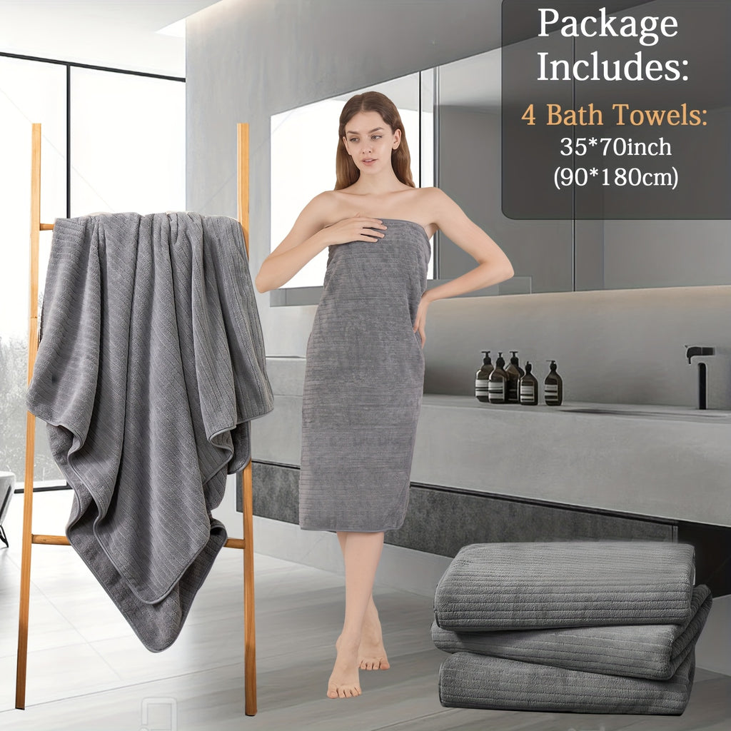 4 Pack XL Bath Towels 4 Pack Oversized Bath Towels Set, 35\