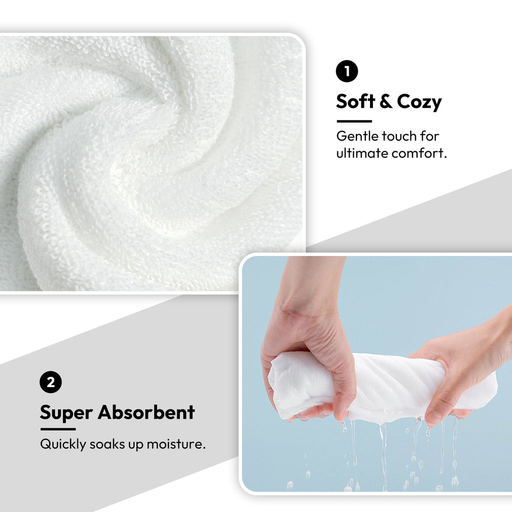 4Pcs Extra Large 31 x 61 Inches Cotton Bath Towels, 100% Cotton, Bigger & Lighter, Faster Drying, Lighter Weight, Super Soft and Absorbent, Perfect Bathroom Towels